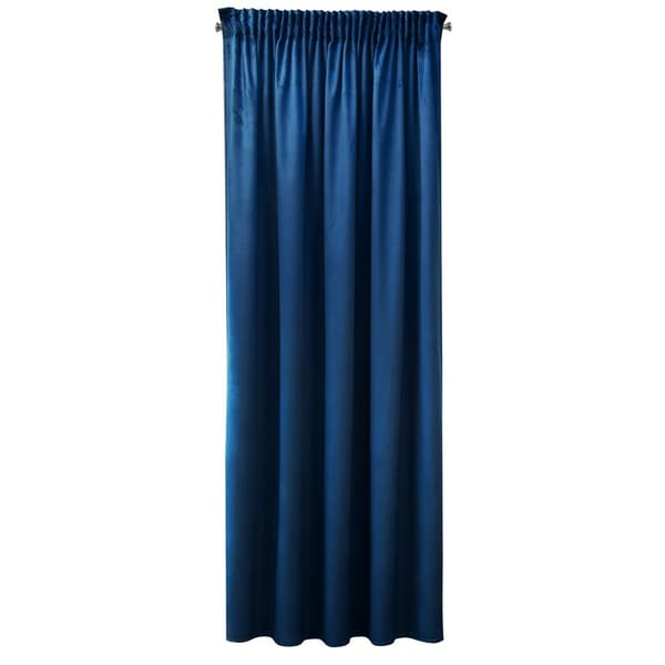 Gardin 140x270 Sibel, marineblå fløjl, klar på Pierre Cardin tape