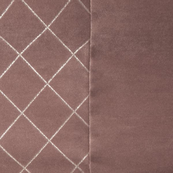 Gardin 140x250 Karina 2 rosa silver diamanter sammet redo med öljetter Eurogardiner