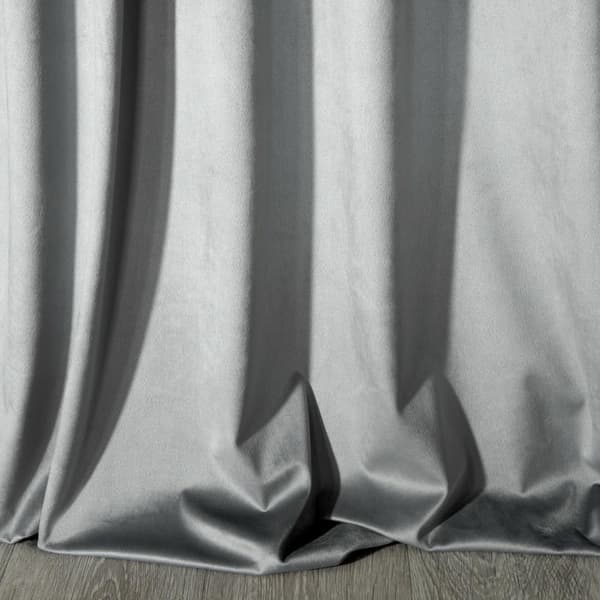 Verho 215x250 Melanie hopea sametti valmis silmukoilla Euroverhot