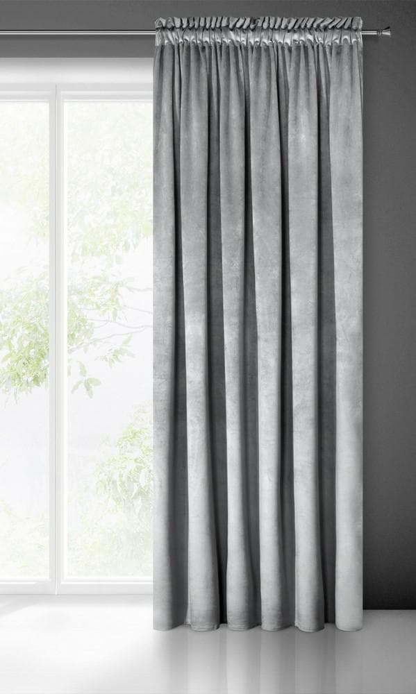 Gardin 140x270 Melanie silvervelour färdig på Eurofirany tejp