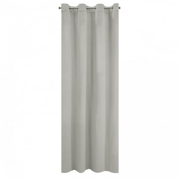 Gardin 140x250 Milo silvervelour färdig med öljetter Eurogardiner