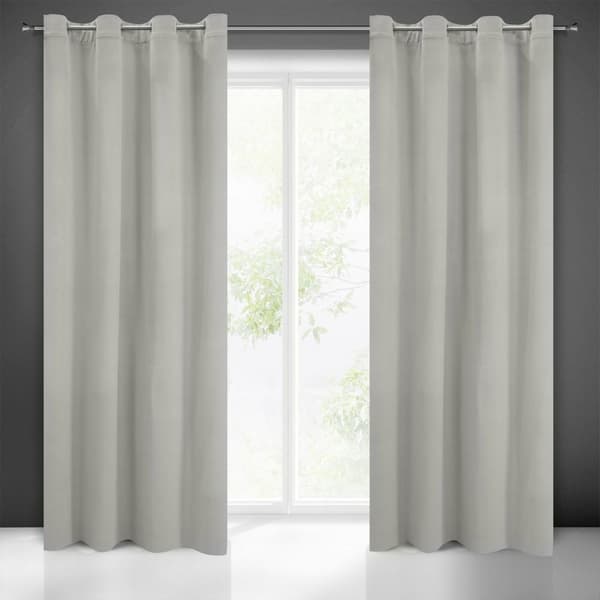 Gardin 140x250 Milo silvervelour färdig med öljetter Eurogardiner