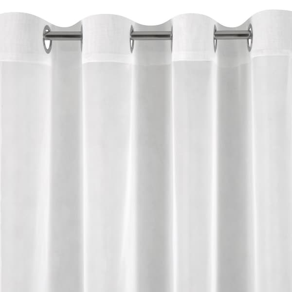 Gardin 400x150 Lucy vit, redo med öljetter, gjord av en delikat och lätt Eurofirana voile