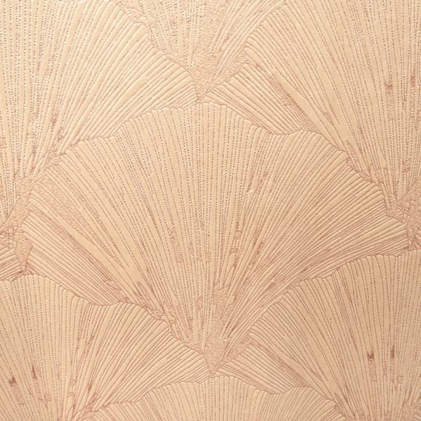 Gardin 140x250 Goja beige sammet ginkgo blad på genomföringar Pierre Cardin med ett glänsande tryck Eurogardiner