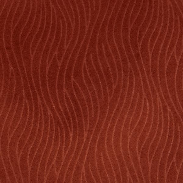 Gardin 140x250 Lili mahogny färdig med sammetsöglor med en iögonfallande vågig prägling Eurofirany