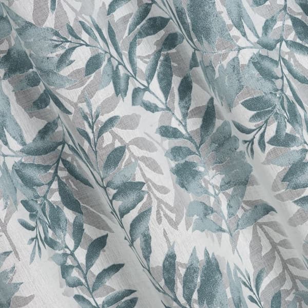 Verho 140x250 Hariet, sininen, puoliläpinäkyvä, jacquard oksakuviolla, valmiina Eurofirana-silmukoilla