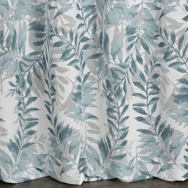 Verho 140x250 Hariet, sininen, puoliläpinäkyvä, jacquard oksakuviolla, valmiina Eurofirana-silmukoilla