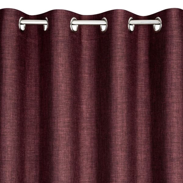 Gardin 140x250 Avinion 1 bordeaux klar med øjer lavet af blødt stof med melange effekt Terra Collection Eurogardiner
