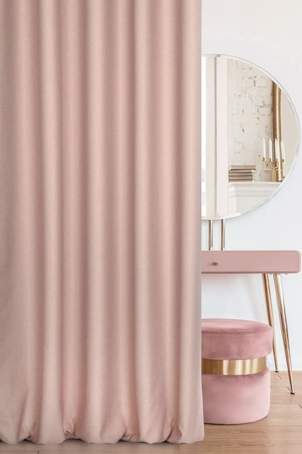 Verho 140x250 Avinion 3 puuteri, valmiina, kankaasta valmistettuja läpivientejä kankaalla Terra Collection Eurofirany