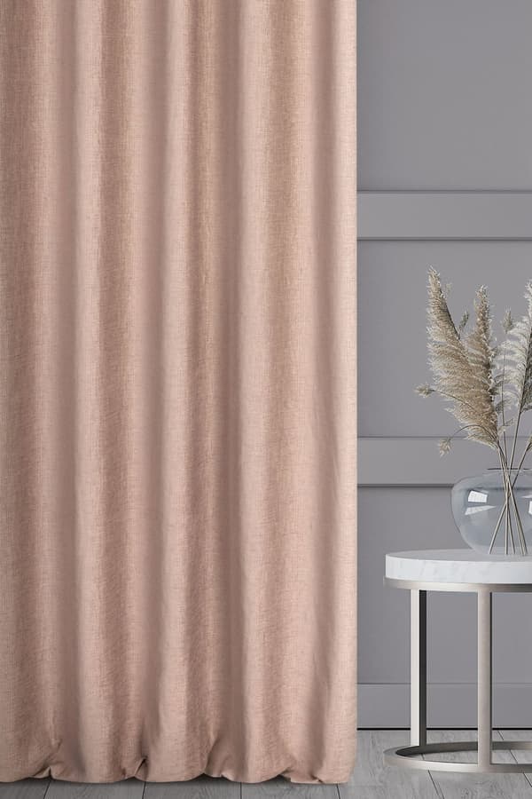 Verho 140x250 Avinion 5 puuterivaaleanpunainen valmiina kankaasta valmistettuihin läpivienteihin Terra Collection Eurofirany