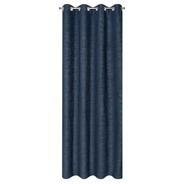 Verho 140x250 Palermo 1 laivastonsininen valmiina silmukoilla pehmeästä chenillekankaasta kudottu hopealangalla Terra Collection Eurocurtains