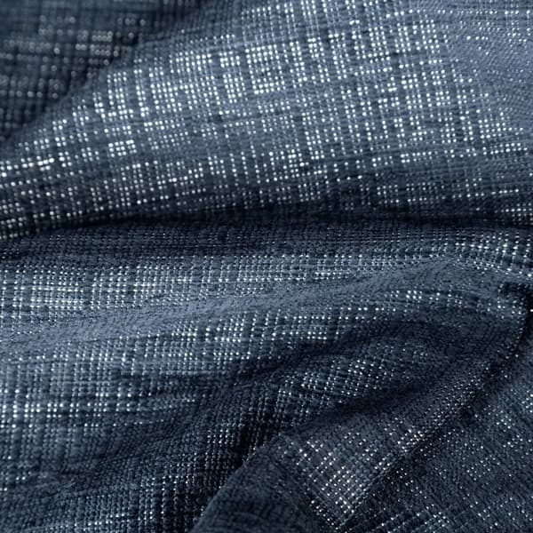 Verho 140x250 Palermo 1 laivastonsininen valmiina silmukoilla pehmeästä chenillekankaasta kudottu hopealangalla Terra Collection Eurocurtains