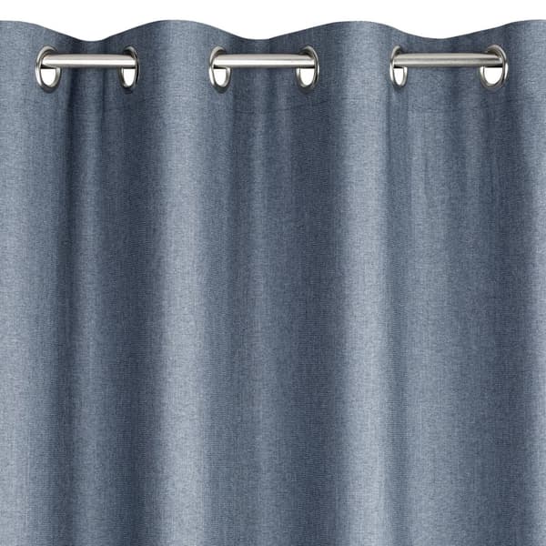 Verho 140x250 Palermo 4 sininen denim valmis silmukoilla pehmeästä kankaasta hienolla kudoksilla Terra Collection Eurocurtains