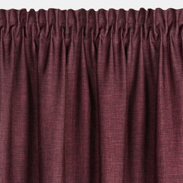 Verho 140x270 Avinion 1 viininpunainen valmiina teipillä pehmeästä kankaasta melange-efektillä Terra Collection Eurocurtains
