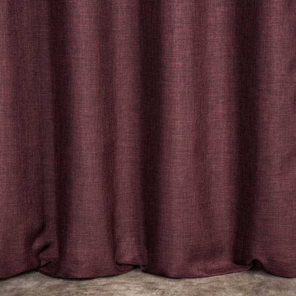 Verho 140x270 Avinion 1 viininpunainen valmiina teipillä pehmeästä kankaasta melange-efektillä Terra Collection Eurocurtains