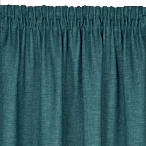 Gardin 140x270 Marocko 3 mörk turkos färdig på en tejp av tyg med en slätvävd Terra Collection Eurofirany