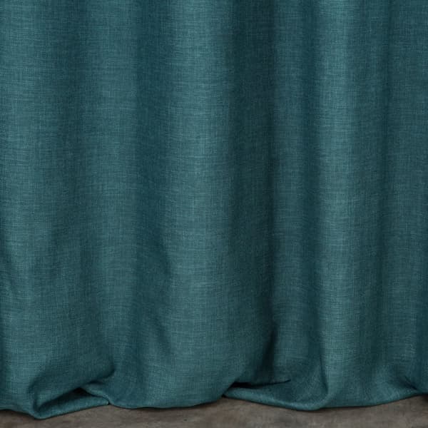 Gardin 140x270 Marocko 3 mörk turkos färdig på en tejp av tyg med en slätvävd Terra Collection Eurofirany
