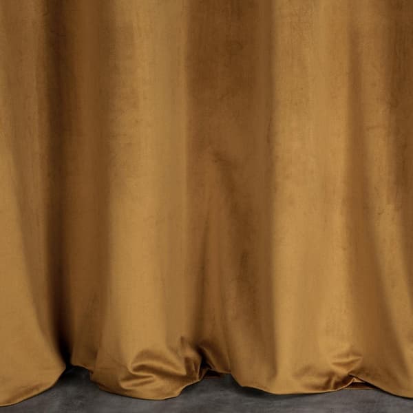 Gardin 140x250 Melanie guld sammet redo med öljetter Eurofirany