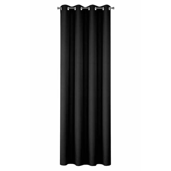 Gardin 140x250 Rita svart, färdig med Eurofirana-genomföringar