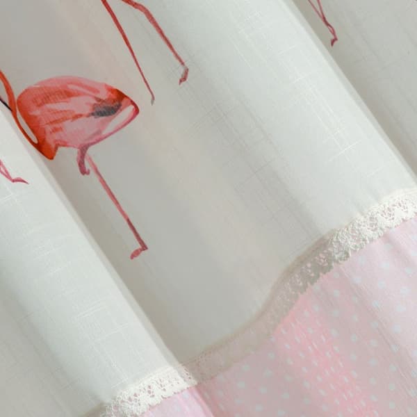 Færdiglavet gardin flamingo 140x250 cm pink