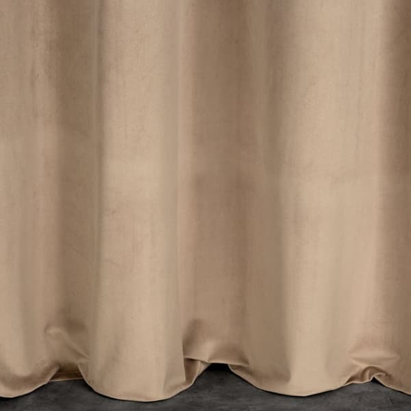 Gardin 140x270 Melanie, beige, mørk fløjl, klar til tape, Eurofirany