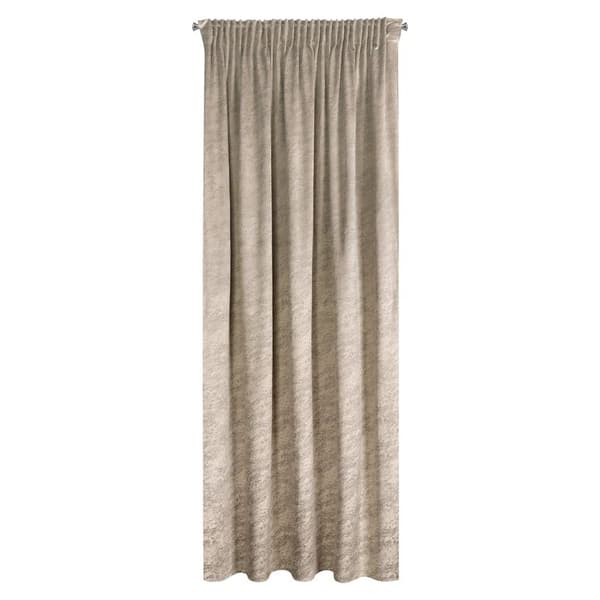 Færdiglavet riva gardin på tape 140x270 cm, mørk beige