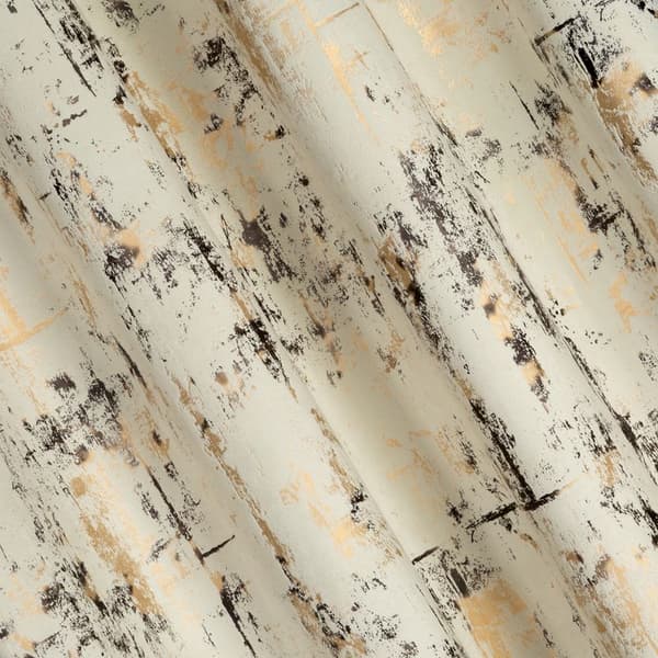 Gardin 140x250 Tonia, creme fløjl med guldprint, klar med Eurofirany øjer