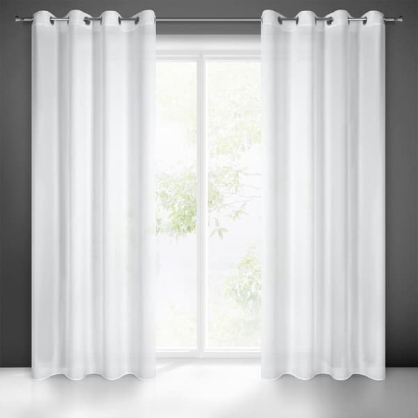 Færdigsyet gardin estel 140x250 cm hvid