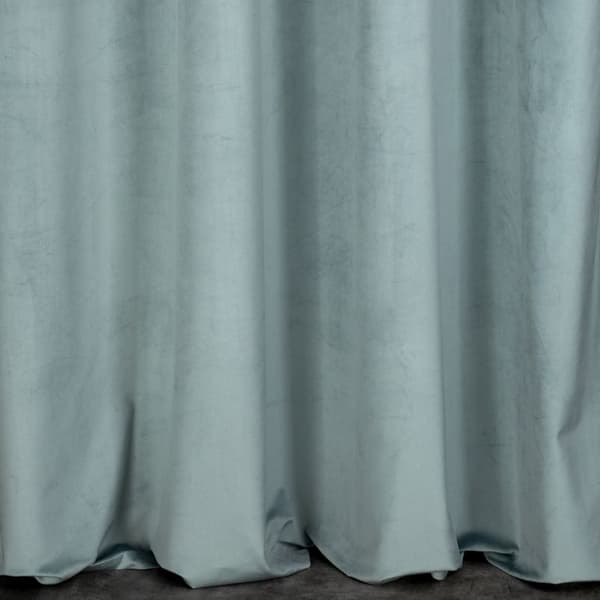 Gardin 140x270 Melanie salvia grön sammet färdig på tejp Eurofirany
