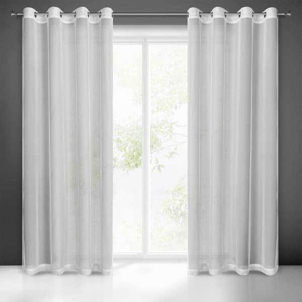 Gardin 140x250 Megi hvid, klar med Eurofirana mesh tyller