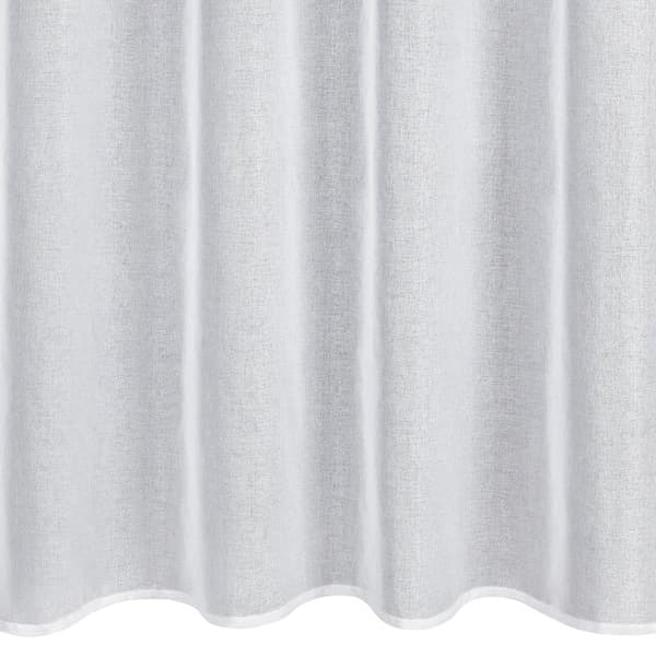 Verho 350x250 Lena, valkoinen, hopea, kiiltävä painatus, valmiina Eurofirana-silmukoilla