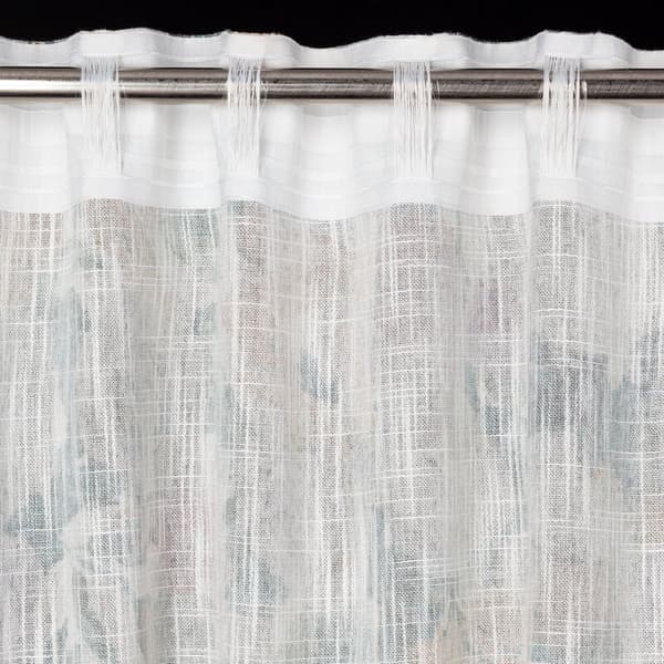 Verho 140x270 Irma vihreät beige-kukat valmiina teippille/tunneli/sammakkokukat ekologisesti Euroverhot