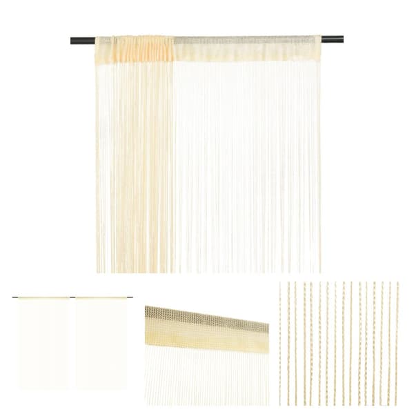 The Living Store String-verhot 2 kpl 140x250 cm Kerma - Verhot