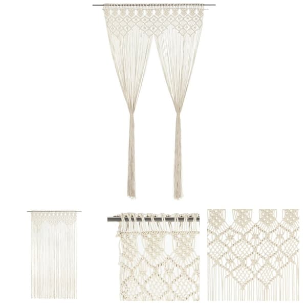 The Living Store macramégardin 140x240 cm bomuld -  Gardiner