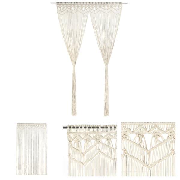 The Living Store Macrame verho 140x240 cm puuvilla -  Verhot