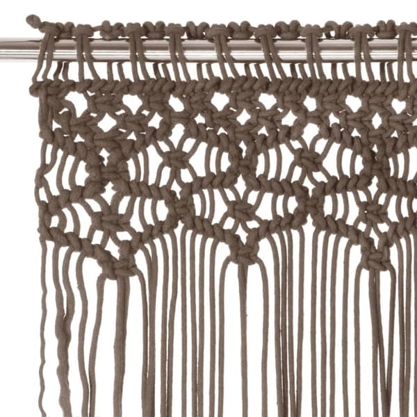 The Living Store Gardin makramé taupe 140x240 cm bomull -  Gardiner & draperier