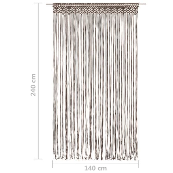 The Living Store Gardin makramé taupe 140x240 cm bomull -  Gardiner & draperier