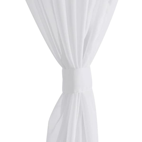 Genomskinlig vit gardin 140 x 225 cm 2-pack -  Gardiner & draperier