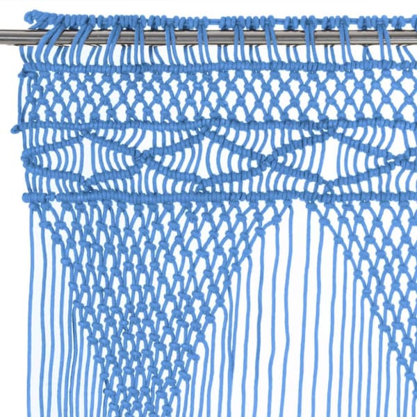 The Living Store Macrame verho sininen 140x240 cm puuvilla -  Verhot