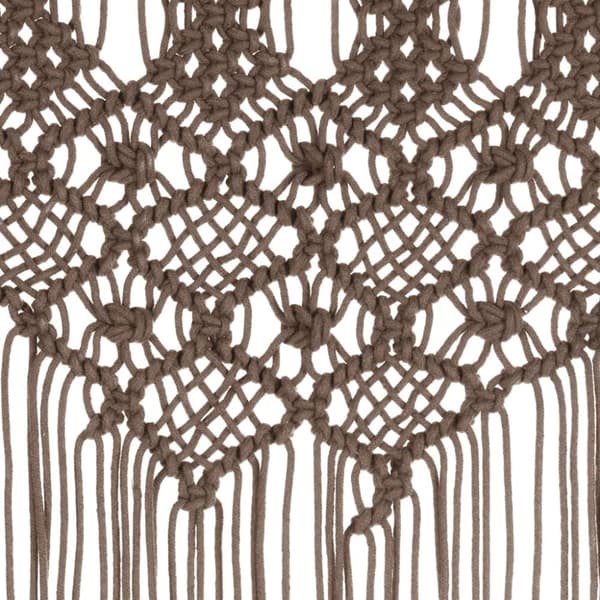 The Living Store Macrame verho harmaanruskea 140x240 cm puuvilla -  Verhot