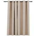 Pikkukuva 3 / 5: Verhot - Living Pellavamainen pimennysverho purjerenkailla beige 290x245 cm