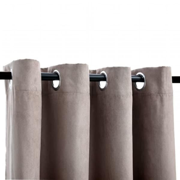 Gardiner & draperier - Living Mörkläggningsgardiner med metallringar 2 st taupe 140x225 cm