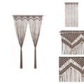 Miniatyrbild 1 av 6: Gardiner & draperier - Living Gardin makramé taupe 140x240 cm bomull