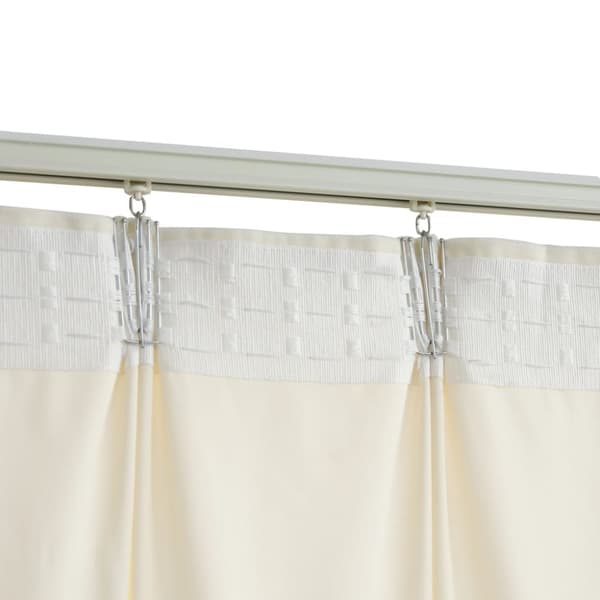Gardiner & draperier - Living Mörkläggningsgardiner 2 st m. krokar sammet gräddvit 140x225 cm