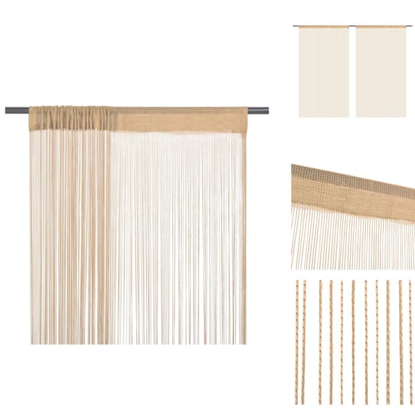 Verhot - Living String-verhot 2 kpl 140x250 cm Beige