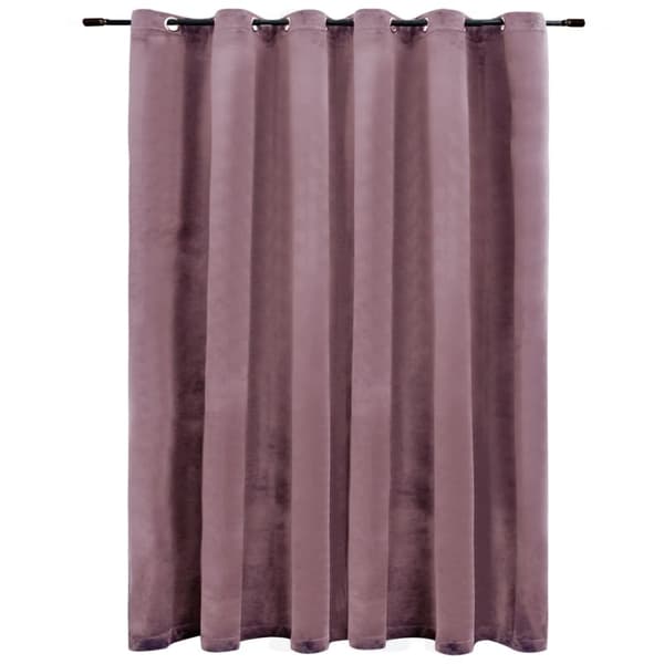 Verhot - Living Pimennysverho metallirenkailla sametti pinkki 290x245 cm