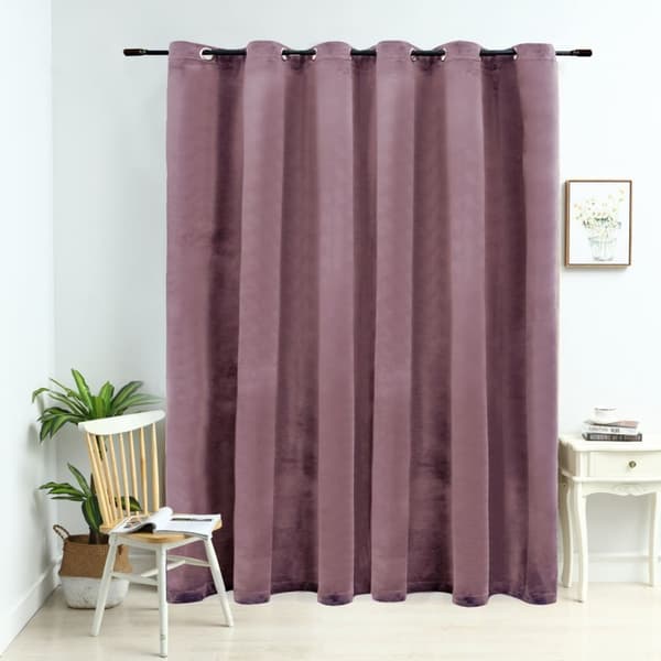 Verhot - Living Pimennysverho metallirenkailla sametti pinkki 290x245 cm