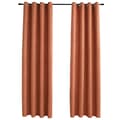 Miniatyrbillede 3 af 5: Gardiner - Living mørklægningsgardiner 2 stk. metalringe 140 x 245 cm rustfarvet