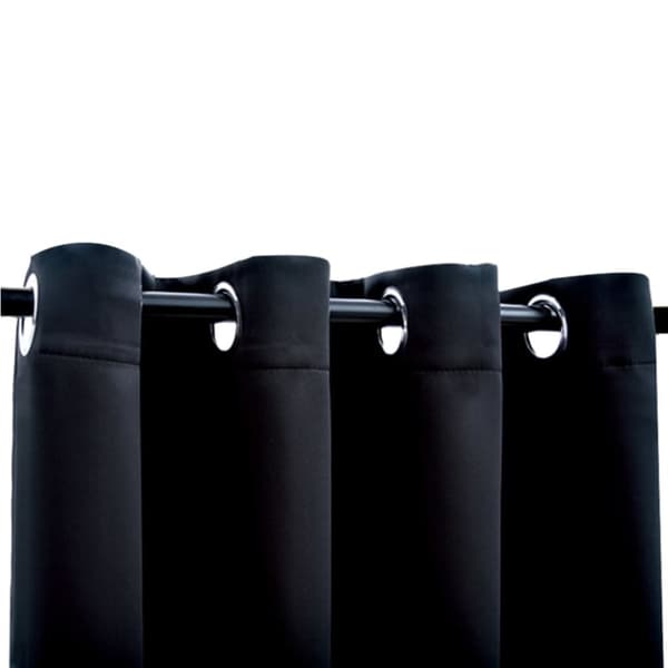 Gardiner - Living mørklægningsgardiner 2 stk. med metalringe 140 x 225 cm sort