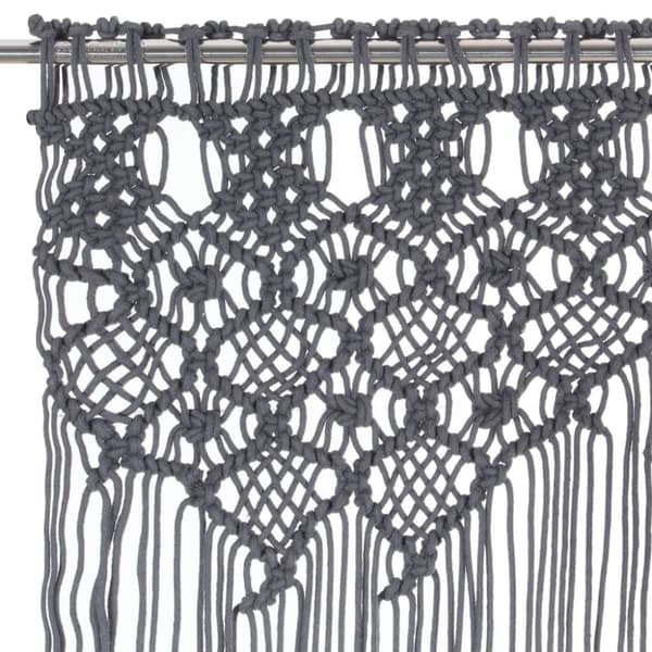 Verhot - Living Macrame verho antrasiitti 140x240 cm puuvilla